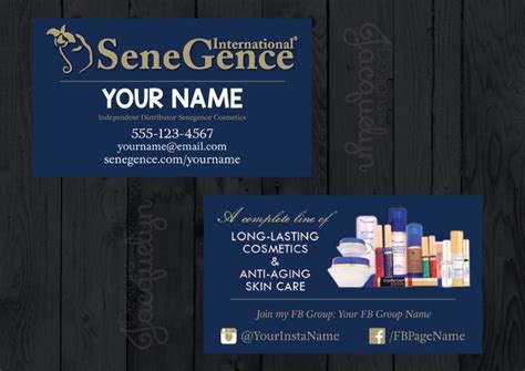 Senegence Business Cards .